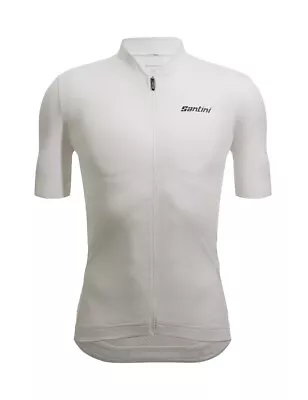 2024 Colore Puro Short Sleeve Mens Cycling Jersey White By Santini • $99.95