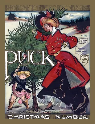 Decorative Poster.Interior Wall Art Design.Home Decor.Christmas Tree.Puck.11464 • $51