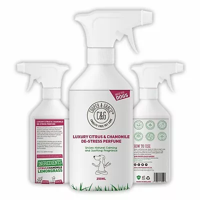 £9.99 • Buy Dog Cologne De Stress Perfume Spray 250ml Lasting Dogs Calming Grooming Calms