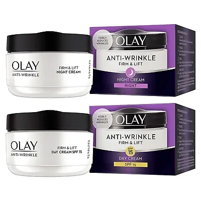 £9.99 • Buy Olay Anti-Wrinkle Firm & Lift SPF 15 Day And Night Cream 50ml - Choose Yours