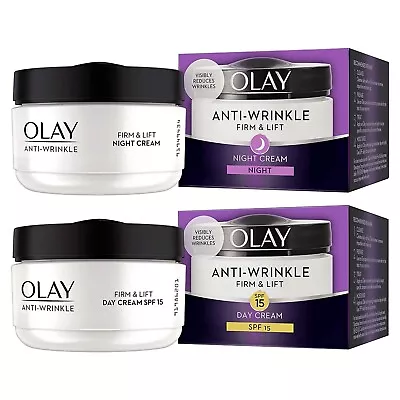 Olay Anti-Wrinkle Firm & Lift SPF 15 Day And Night Cream 50ml - Choose Yours • £11.99