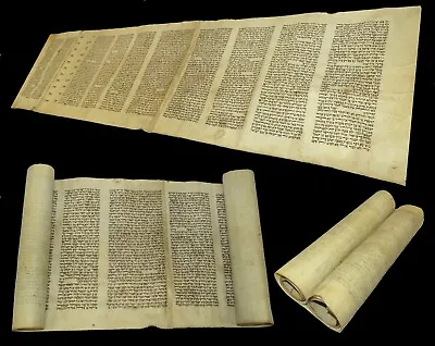 Rare Esther Scroll Megillah Bible Handwriten On Parchment Europe 1800's • $850