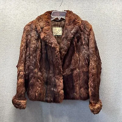Vintage Mink Coat Jacket Womens Large Brown Red 60s 70s Ladies Fur Authentic • $148.75