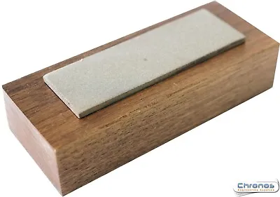 Eze-Lap 1″ X 3″ Fine Grit Diamond Bench Stone (600) Sharpener Walnut Pedestal • $23.46