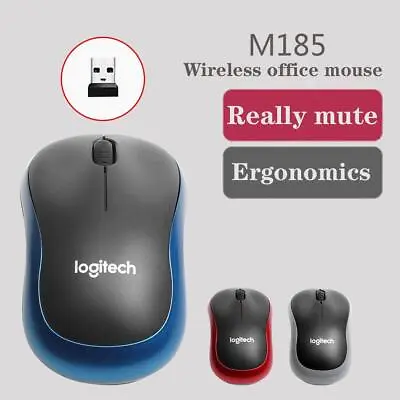 $11.29 • Buy  M185 Wireless Optical Mouse USB Receiver Fit Compact PC Laptop Mouse