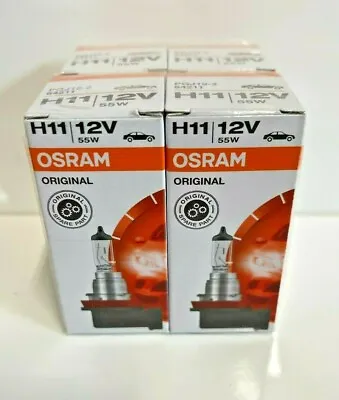 4x Osram Sylvania OEM H11 Halogen Lamp Bulbs  64211L+ 12V 55W  • $29.95