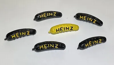Lot Of 6 Vintage 1950-1960s Heinz Pickle Pin Black Green Yellow Text JB5 • $23.99