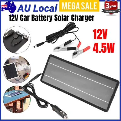 $25.88 • Buy 4.5W Solar Panel Kit Trickle Charger 18V Battery Charge RV Boat Car Jump Starter