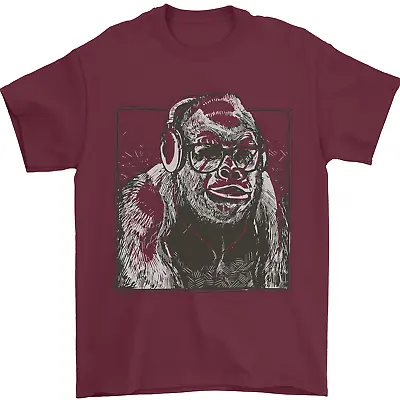£12.99 • Buy Gorilla With Headphones DJ Dance Music Mens T-Shirt 100% Cotton