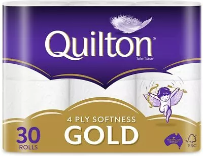 Quilton 4 Ply Toilet Tissue (140 Sheets Per Roll 11cmx10cm)-30 Count-Pack Of 30 • $39.99