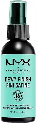 NYX Professional Makeup Setting Spray Long Lasting Formula Fixing Vegan Dewy UK • £10.27