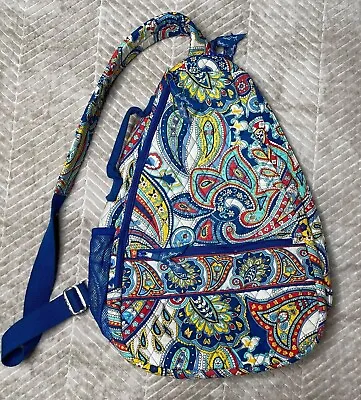 Vera Bradley Sling Tennis Backpack In Marina Paisley • $41.99