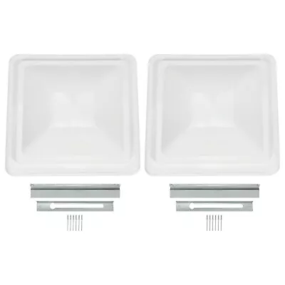 2 Pcs White 14  X 14  Replacement RV Roof Vent Cover Camper RV Trailer Ventline • $20.80