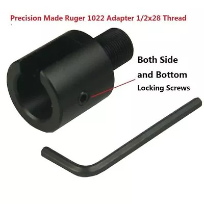 Aluminum Muzzle Brake Adapter Slip On For 1/2x28 TPI For Ruger 1022 10-22 10/22 • $12.48