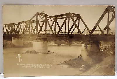 Rppc Puente Viejo  Rio Bravo Matamoros Mexico Bridge Real Photo Postcard • $11.99