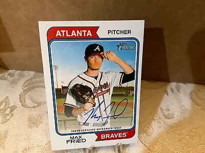 2023 Topps Hertiage Max Fried Autograph Card Braves #ROA-mf • $9.99
