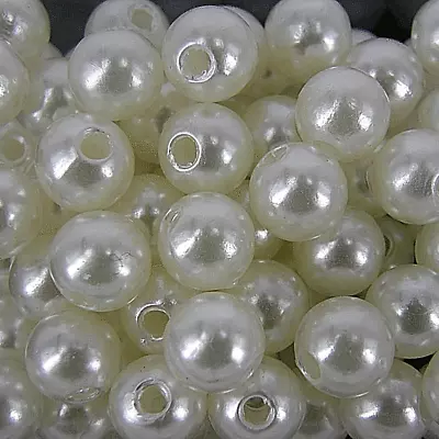 £2.25 • Buy Wedding Sewing QUALITY Acrylic FAUX PEARLS  IVORY Pearl Beads 3 4 5 6 8 10mm