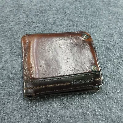 7 Diamonds Wallet Men Brown Leather Folding Bifold Credit Card ID Sleeve Western • $14.24
