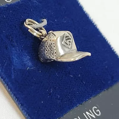 Vintage NEW ON CARD Cellini 925 Sterling Silver Baseball Cap Hat CHARM • $6.99