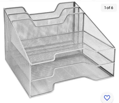 £7.49 • Buy Osco WMFO-SLV Wire Mesh File Organiser - Silver 