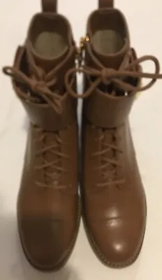 Michael Kors: TATUM Leather Ankle Combat Boots: Women's Size 8M Luggage  Color • $85
