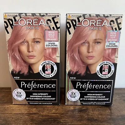 L'OREAL Paris Preference Vivid Colours Rose Gold 9.213 X 2 - New • £14.99