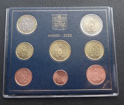 Vatican 2022 Coin Set BU 1 Cents 2 Euro 388 The Coat Of Arms Of Pope Francis I. • $89.95