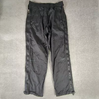 Marmot Pants Mens Large Black Waterproof Precip Full Zip Side Nylon Rain Hiking • $22.95