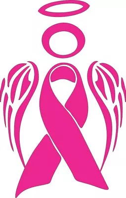 Breast Cancer Angel Pink 415 - Die Cut Vinyl Window Decal/Sticker For Car/Truck • $5.50