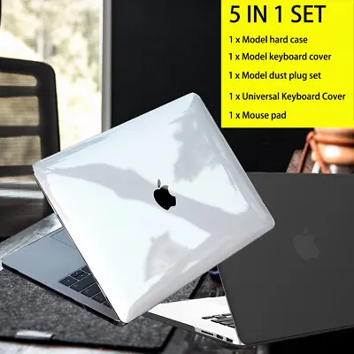 $22.99 • Buy 5-IN-1 SET For MacBook Air Pro Case+Keyboard Cover+Plug 13  14  16  Inch M1 M2