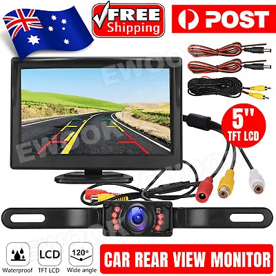 5  Reverse Camera Kit Monitor Screen Car Rear View Night Vision Waterproof Cam • $30.95