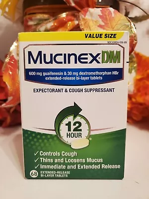Mucinex DM ~12 HR Congestion & Cough Tablets - 68 Count🟢 NEW - 11 /2024 • $19.98