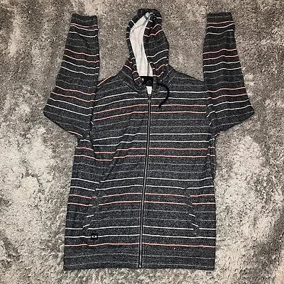 Oakley Hoodie Mens Large Multicolored Gray Striped Hooded Sweatshirt Sweater • $1