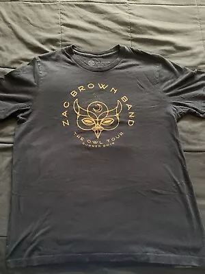 Zac Brown Band The Owl Tour 2019 T-Shirt Black Men's Size XL Double Sided • $13.99