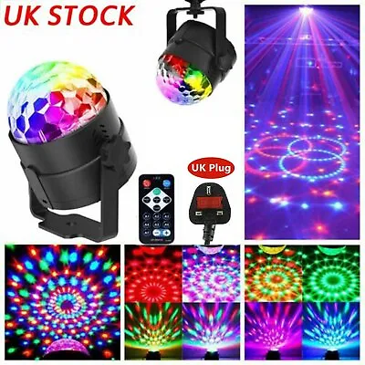£11.99 • Buy Party Magic Ball Light LED Party Disco RGB Rotating Club DJ Stage Lights +Remote