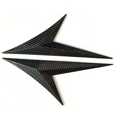 2Pcs Carbon Fiber Look Wing Emblem Sticker Decal Car Body Side Fender Decoration • $15.20