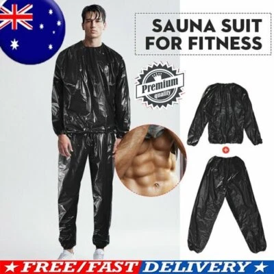 $19.21 • Buy Heavy Duty Sweat Suit Sauna Suit Exercise Gym Suit Fitness Weight Loss Anti-RTK