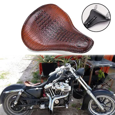 Motorcycle Alligator Large Solo Seats For Harley Softail Chopper Bobber Custom • $79.11