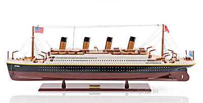 RMS Titanic Ocean Liner Wooden Model 40  White Star Line Cruise Ship Boat New • $599.99