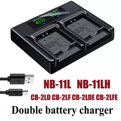 Dual Battery Charger For Canon NB-11L IXUS 132 135 140 145 150 155 172 175 HS • $10.99