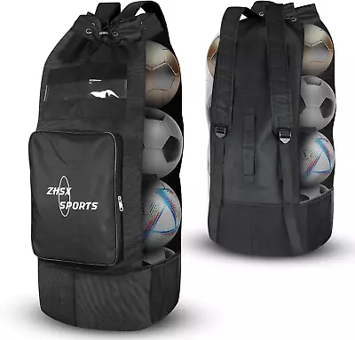 Sports Ball Bag - Extra Large Mesh Ball Bag For Heavy Duty Equipment Storage Wi • $28.88