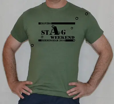 A Team Stag Weekend  Army Militaryairsoft Combat t-shirt  • £14.99