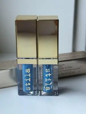 NIB STILA Double Dip Suede Shade And Glitter & Glow Liquid Eye Shadow BLUE JEAN • $14.50