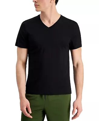 Id Ideology Men Birdseye Mesh V-Neck T-Shirt Deep Black Size XXL 1494 • $5.25