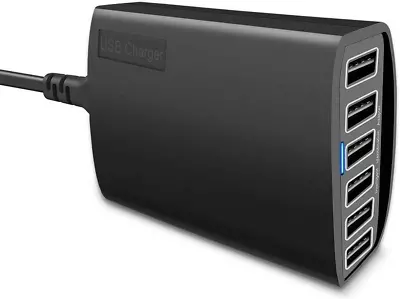 USB Desktop Charger 60W 12A 6-Port USB Charging Station Multi Ports Desktop ... • $38.09