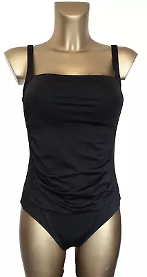 M & S Magic Shaping Swimsuit Size 14 Black Marks Spencer • £16.99