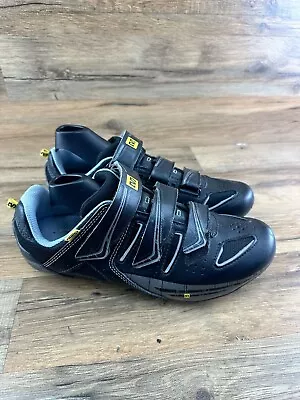 Mavic Cyclo Tour Road Cycling Shoes 300124  Size  8.5 US Black Grey Yellow • $44