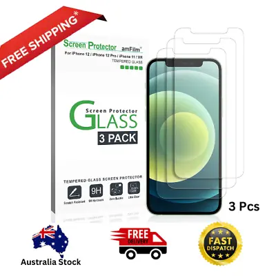 $16.50 • Buy 3 Pack Glass Screen Protector For IPhone 12, IPhone 12 Pro, IPhone 11,& IPhone X
