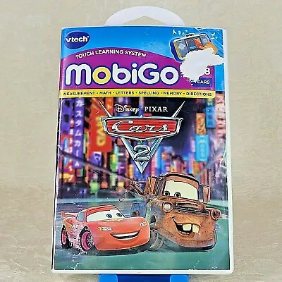 Vtech MobiGo Touch Learning System Game Cars 2 Math Letters Spelling Memory Used • $5.99