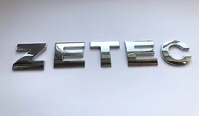 £6.50 • Buy  Chrome QUALITY 3D Self-adhesive Car Letters Badge Emblem Sticker Spelling ZETEC